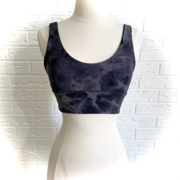 Lululemon ALIGN BRA A/B Cup Diamond Dye Pitch Grey Graphite Grey REVERSIBLE 4 - Picture 2 of 6
